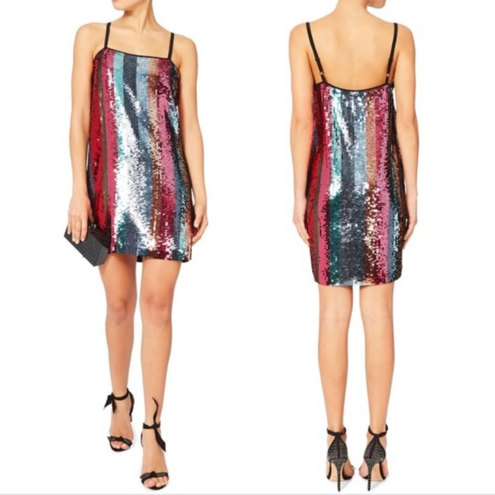 Tanya Taylor Sequin Stripe Erykah Mini Slip Dress - Picture 9 of 9